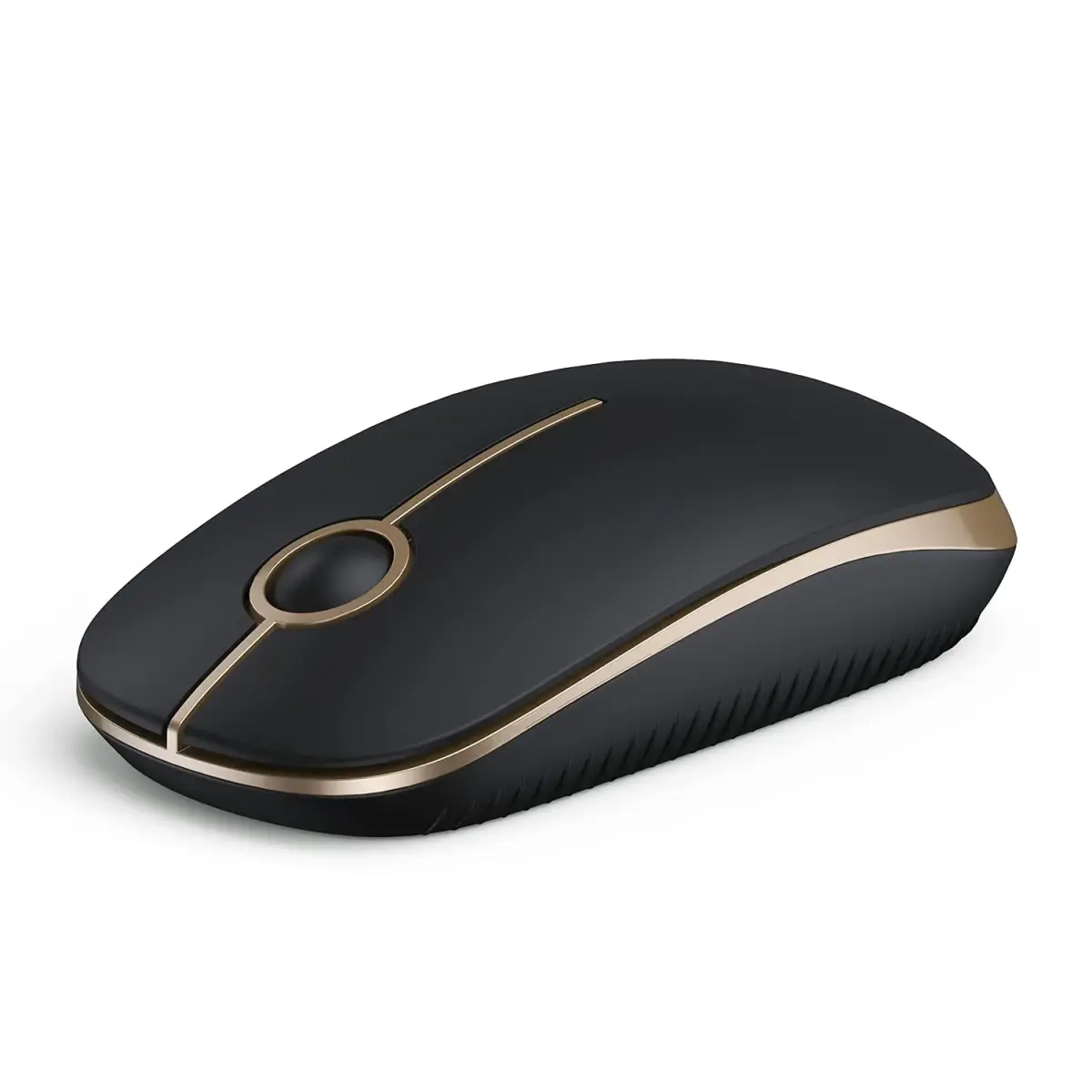 VssoPlor Wireless Mouse, Black and Gold, 4.7 x 2.6 inch (11.9 x 6.6 cm) | Silent Clicking & Stable 2.4GHz Connection - main product image