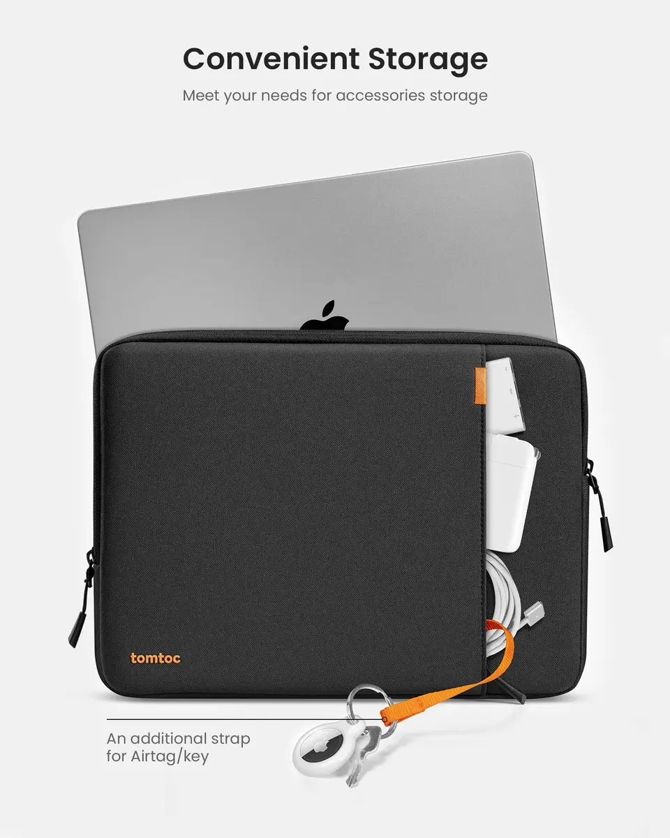 tomtoc 360 Protective Laptop Sleeve Kit for 13-inch MacBook Air M5/A3449 | Military-Grade Shock & Drop Protection - view 6