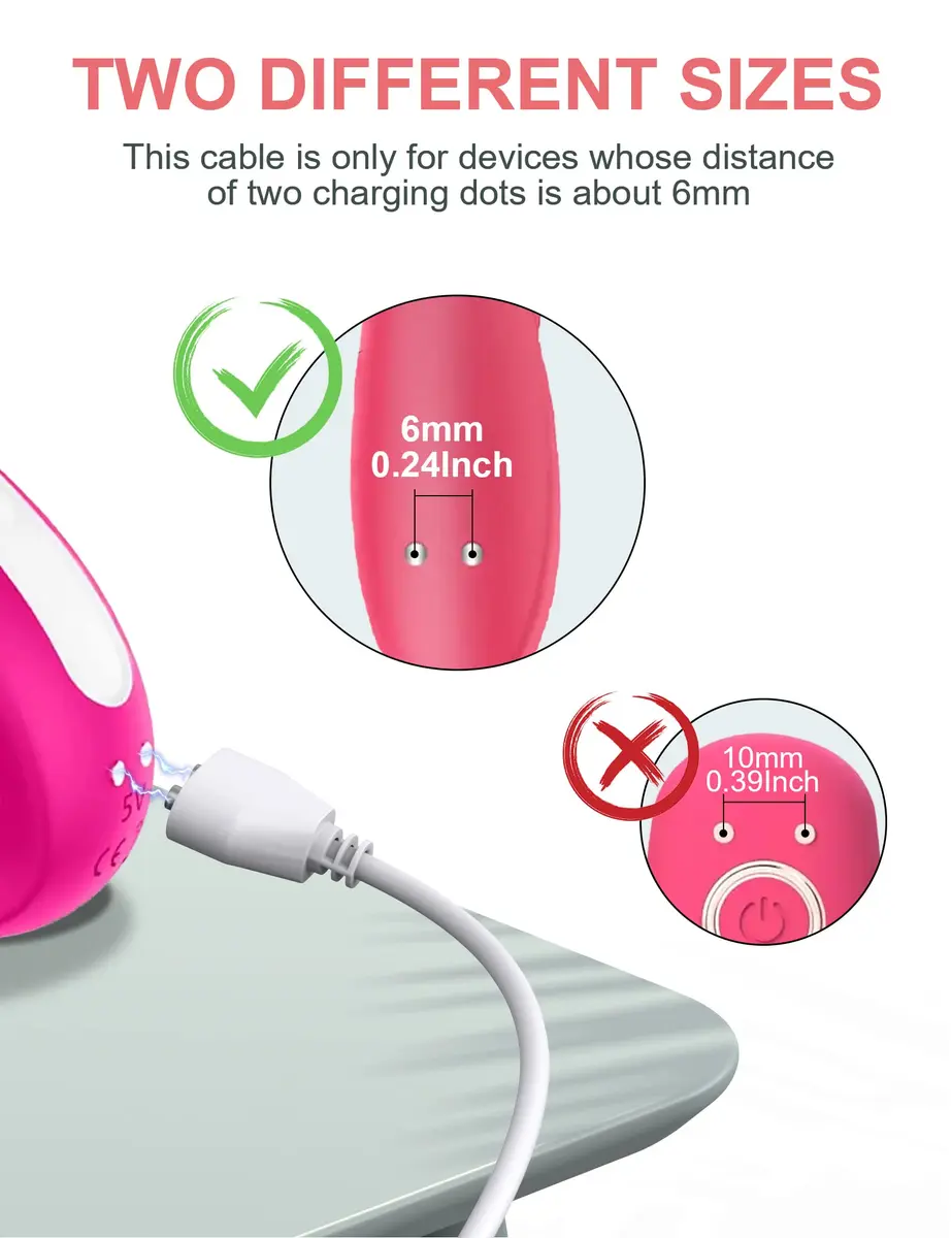 Bicmice Magnetic USB DC Charger Cable 6mm (0.24in) | Pure Copper Core, White - view 3