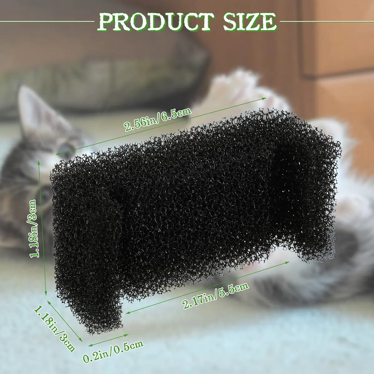 Outus Sponge Filters for Cat Dog Water Fountain Replacement, 16 Pieces | Efficient Impurity Filtration for Pet Water - view 7
