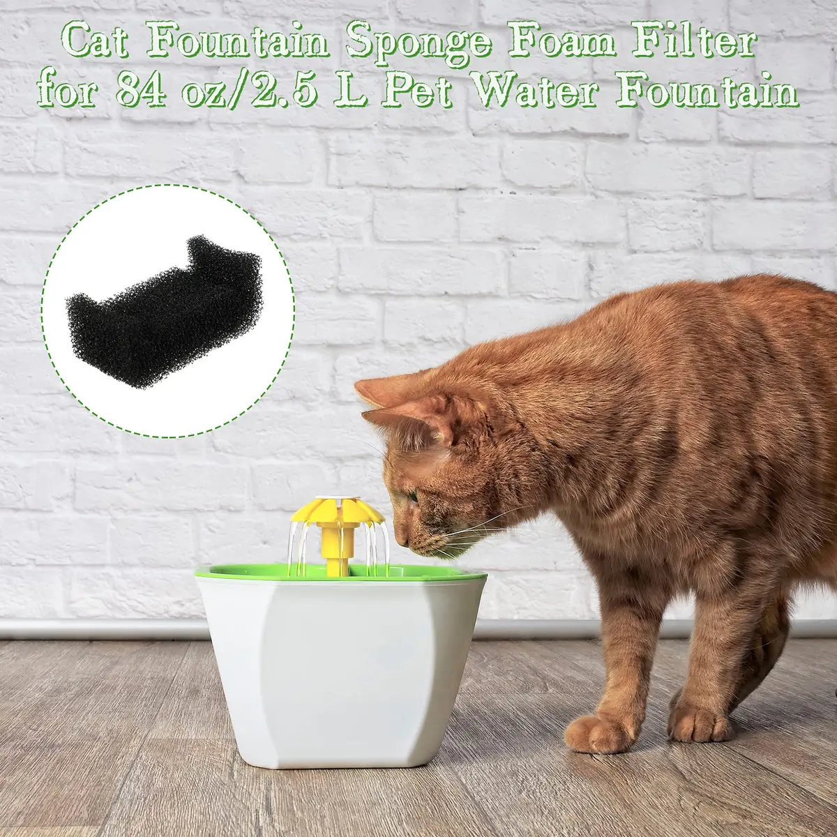 Outus Sponge Filters for Cat Dog Water Fountain Replacement, 16 Pieces | Efficient Impurity Filtration for Pet Water - view 3