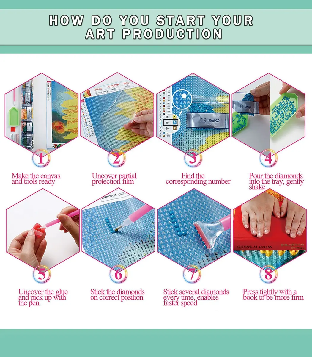 Clendo Christ Diamond Painting Kit for Adults, 5D Full Drill Resin Gem Art with Crucifix Design, 30x40cm | DIY Craft for Home Wall Decor - view 8