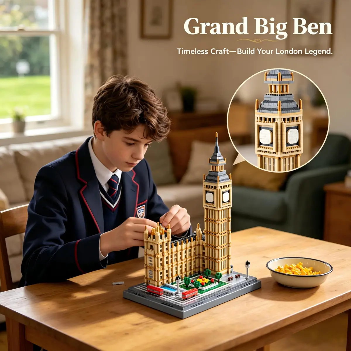 KLMEi London Big Ben Micro Building Blocks Set 4112 PCS | Educational STEM Toy for Ages 14+ - view 2