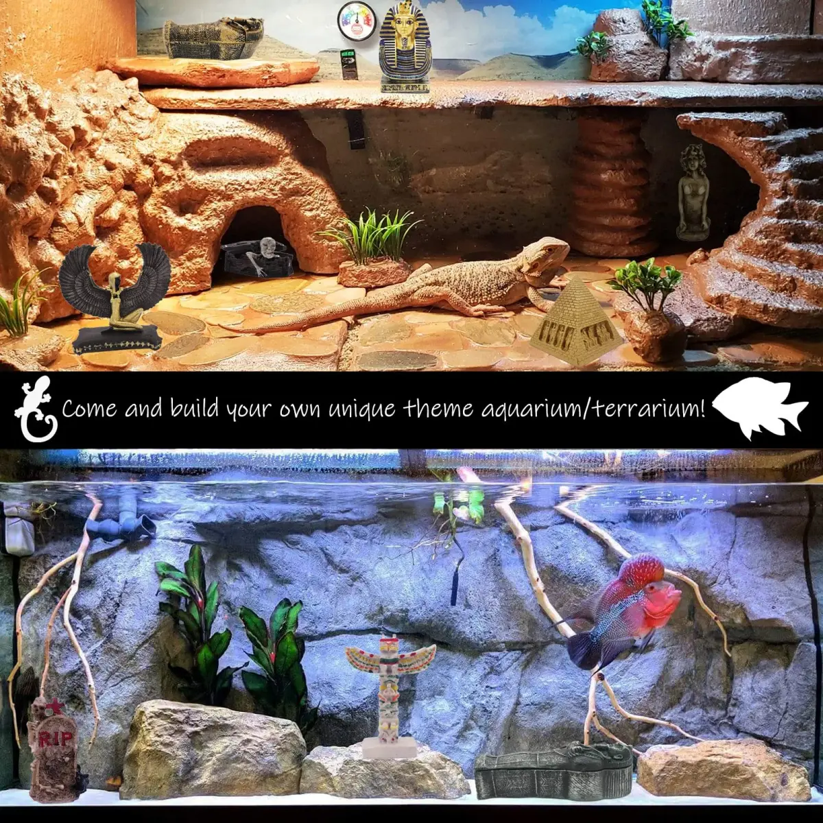 Kocris Casa Rome Colosseum Fish Tank Decoration 4.1cm (1.6") | Ancient Roman Amphitheatre Aquarium Ornament - view 6