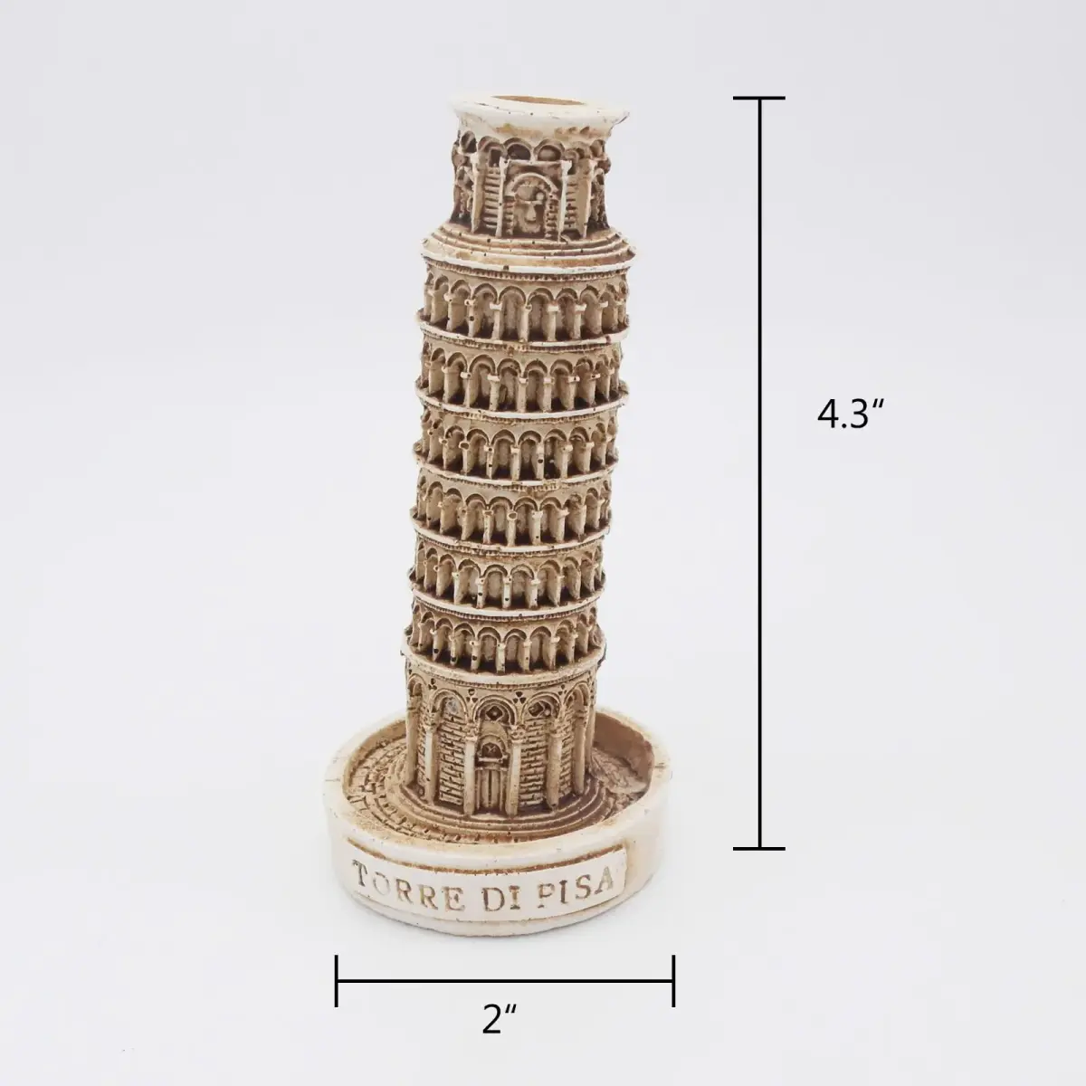 Kocris Casa Leaning Tower of Pisa Aquarium Decoration 8.9cm (3.5") | Adds Italian Flair to Tanks - view 5