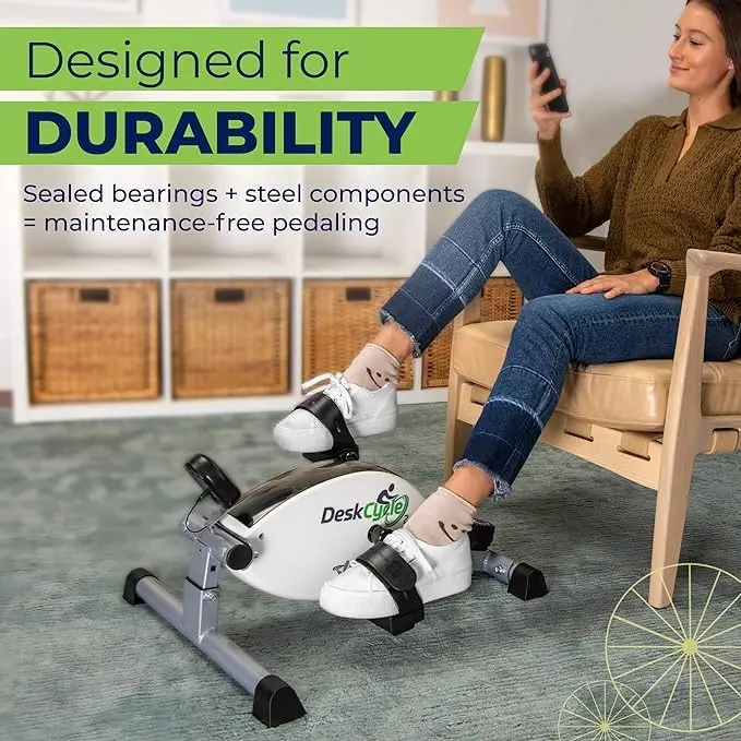 DeskCycle 2 Under Desk Bike Pedal Exerciser | Whisper-Quiet, Adjustable Resistance, Low Pedal Height - view 5