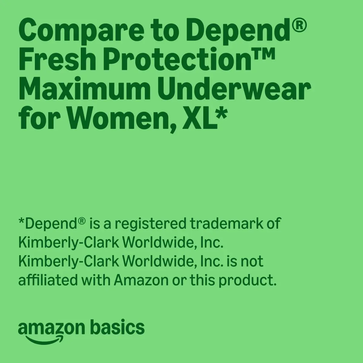 Amazon Basics Postpartum Incontinence Underwear for Women, Maximum Absorbency, XL Lavender, 45 Count | Dri-Fit Technology for Leak Protection - view 3