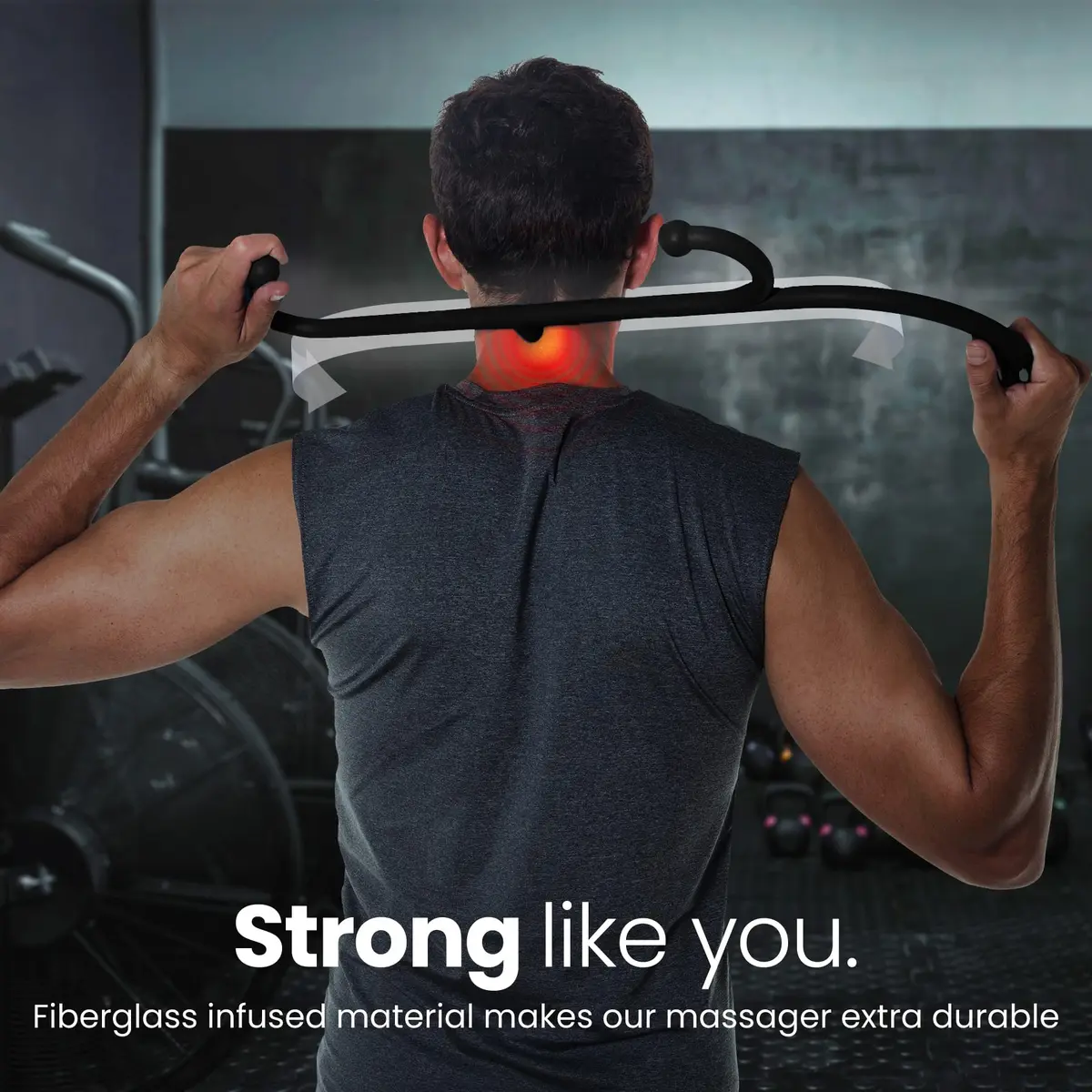 LiBa Trigger Point Cane Massager for Back and Neck | 36.83 cm (14.5 in) Deep Tissue Muscle Knot Relief - view 4