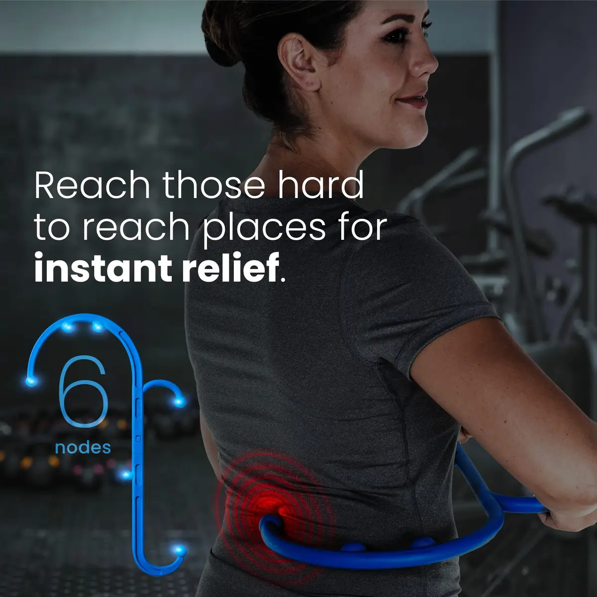 LiBa Trigger Point Back and Neck Massager 2-Pack Blue | Deep Tissue Muscle Knot Relief - view 3