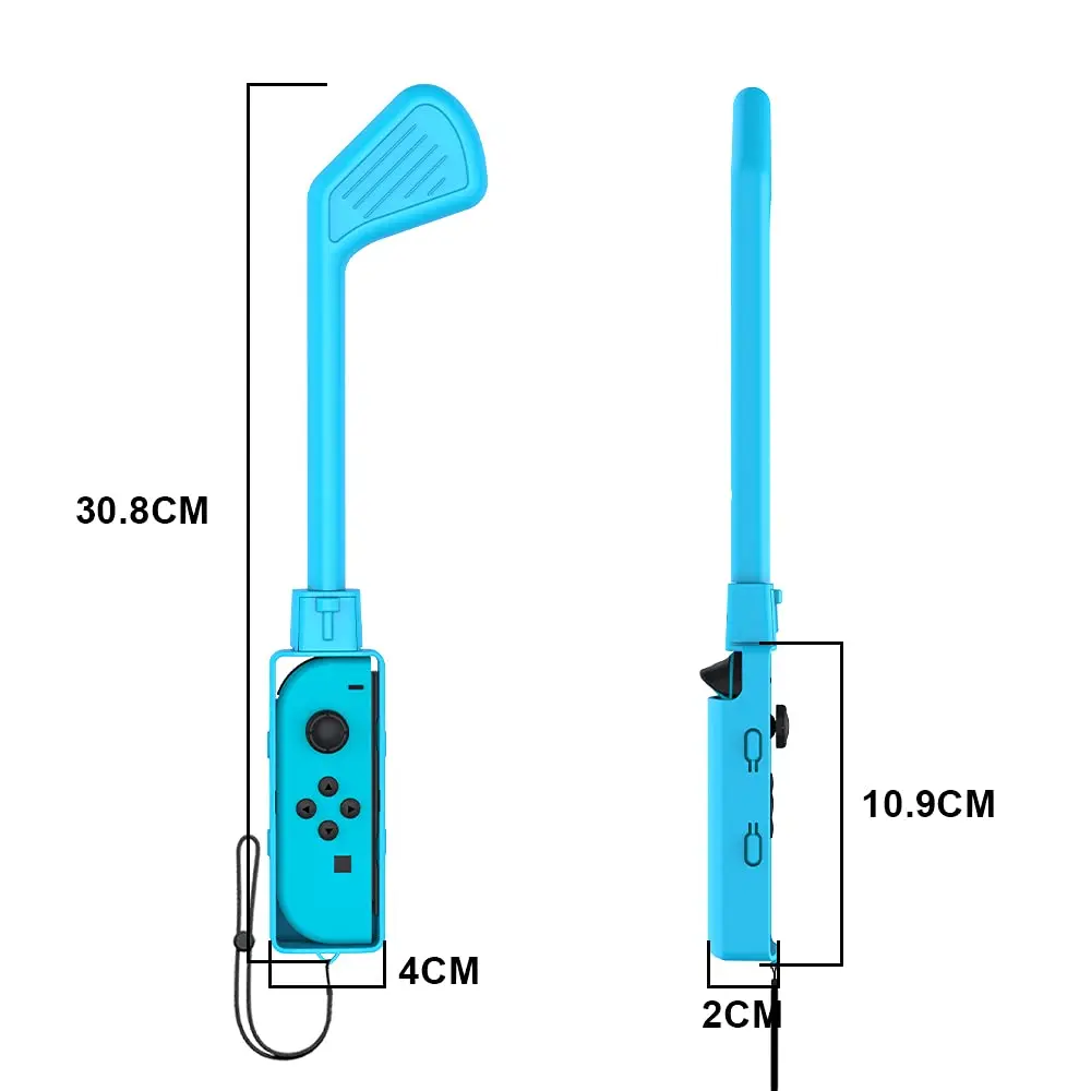 Uxilep Mario Golf Switch Joy-Con Accessories 2 Pack | Mini Hand Grip & Wrist Strap (Red & Blue) - view 5