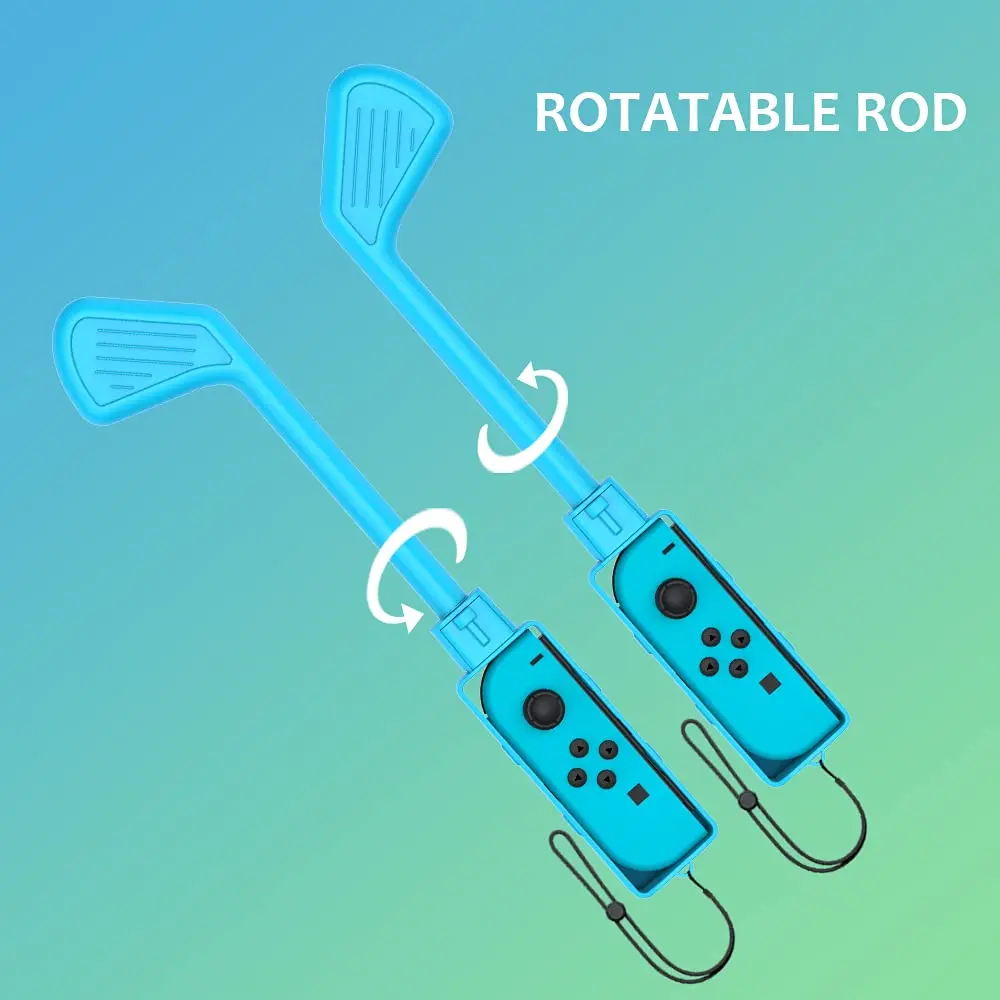 Uxilep Mario Golf Switch Joy-Con Accessories 2 Pack | Mini Hand Grip & Wrist Strap (Red & Blue) - view 3