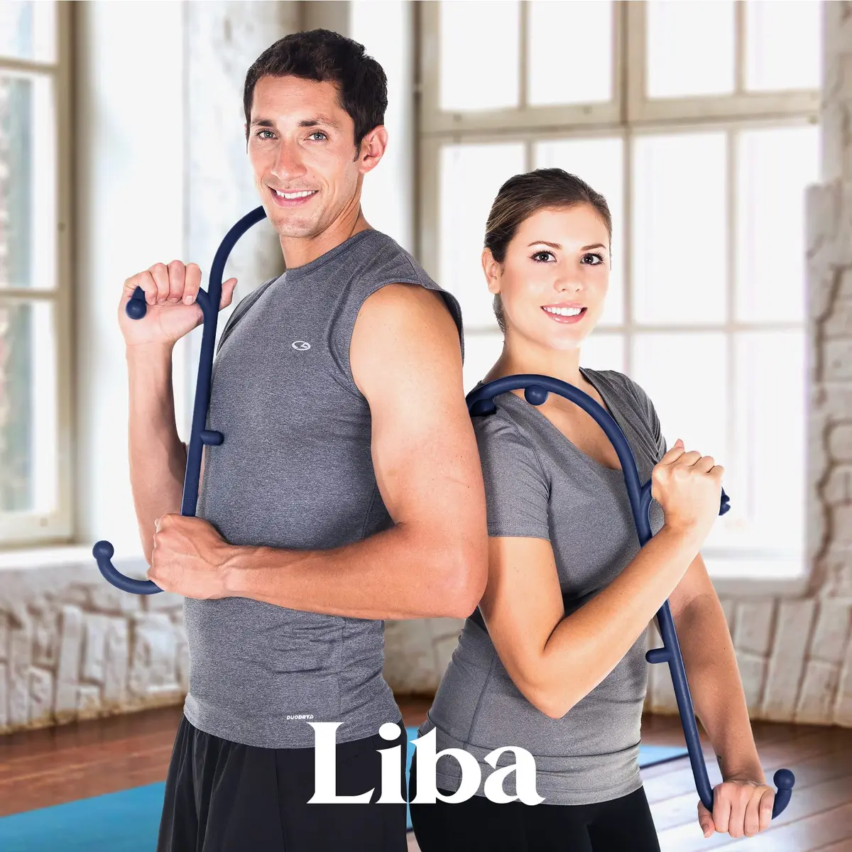 LiBa Trigger Point Hook Massager Navy | Deep Tissue Muscle Knot Relief for Neck, Back, and Full Body - view 6