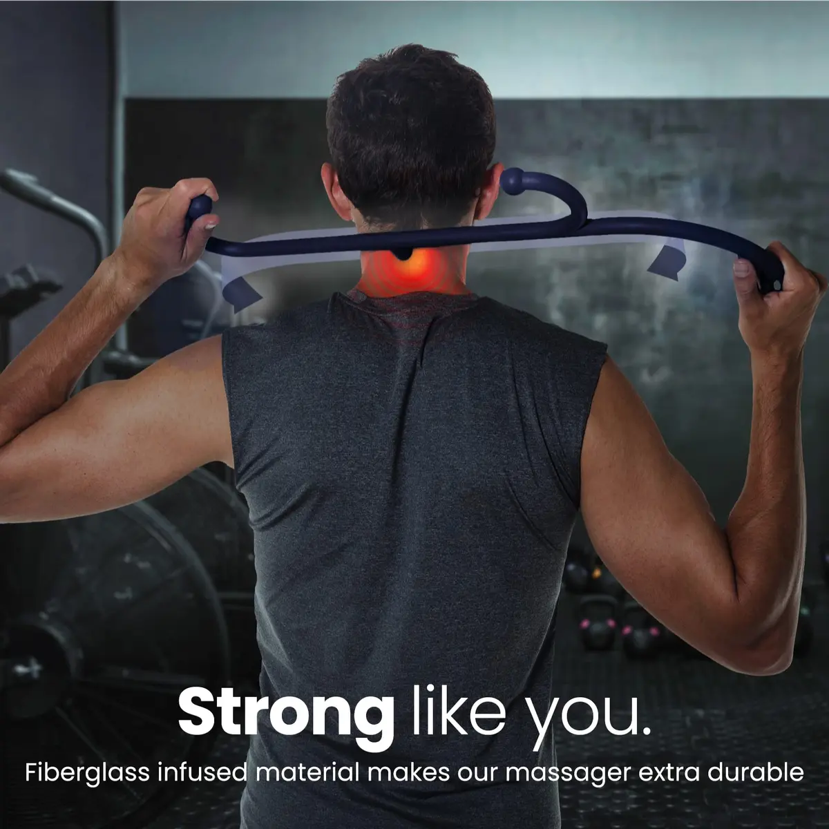 LiBa Trigger Point Hook Massager Navy | Deep Tissue Muscle Knot Relief for Neck, Back, and Full Body - view 4
