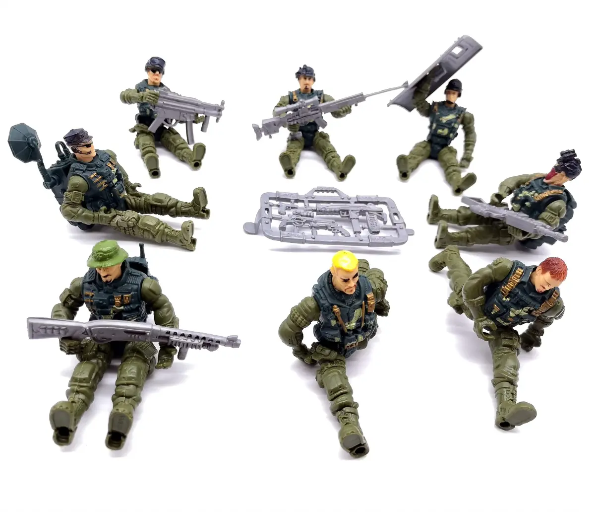 Guaishou Army Men Soldiers Action Figures 8 Pack 4 Inch (10.16 cm) | ASTM-Tested Educational Toy Playset - view 4