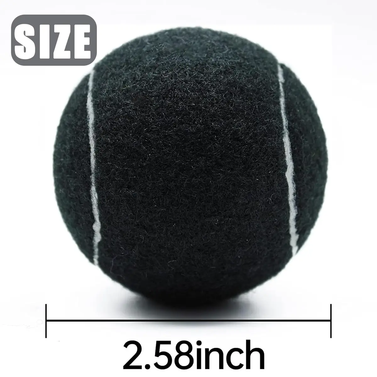 Magicorange Tennis Balls 12 Pack for Training & Pet Playing,Black | Durable Rubber & Felt, Bright Colors, Reusable Mesh Bag - view 2