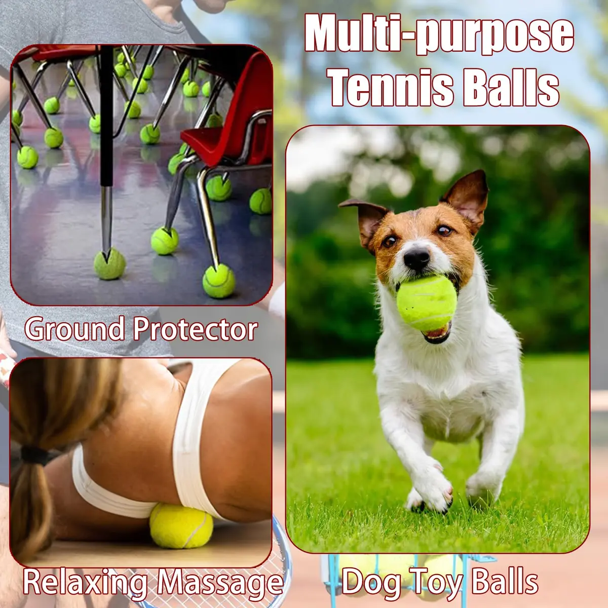 Magicorange Tennis Balls 12 Pack for Training & Pet Playing, Pink | Durable Rubber & Felt, Bright Colors - view 8