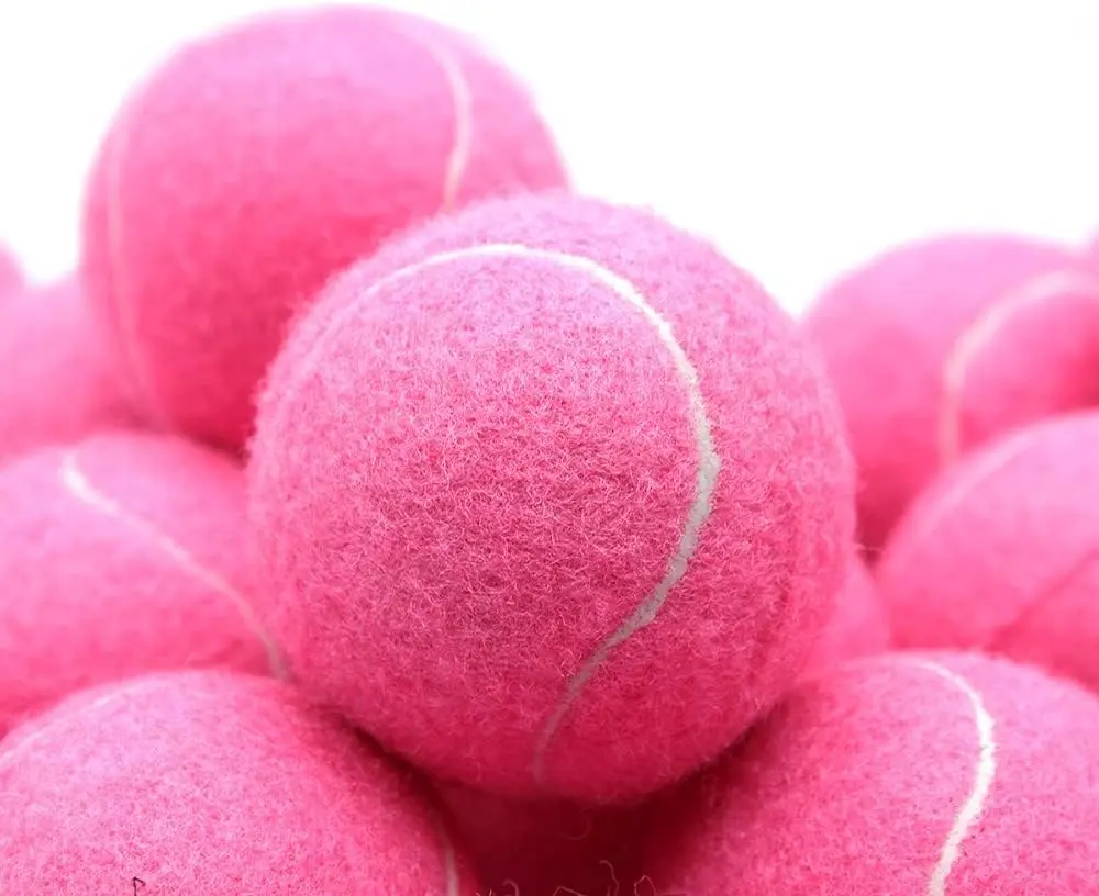 Magicorange Tennis Balls 12 Pack for Training & Pet Playing, Pink | Durable Rubber & Felt, Bright Colors - view 3
