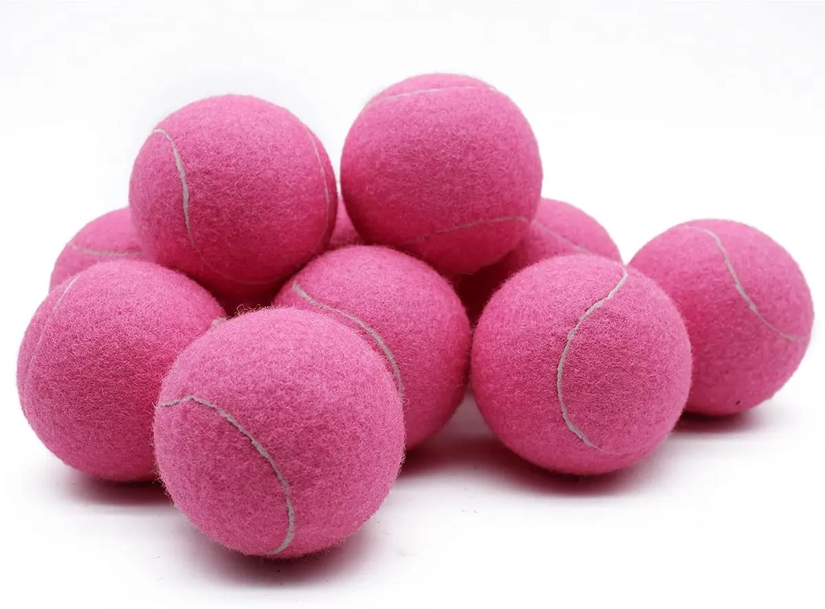 Magicorange Tennis Balls 12 Pack for Training & Pet Playing, Pink | Durable Rubber & Felt, Bright Colors - view 4