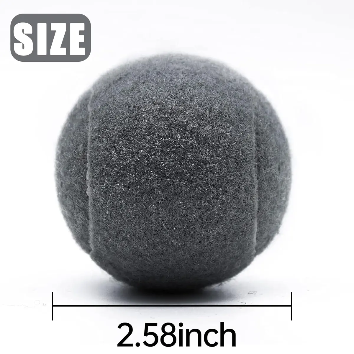 Magicorange Tennis Balls 12 Pack for Training & Pet Playing, Grey | Durable Rubber & Felt, Bright Colors, Reusable Mesh Bag - view 2
