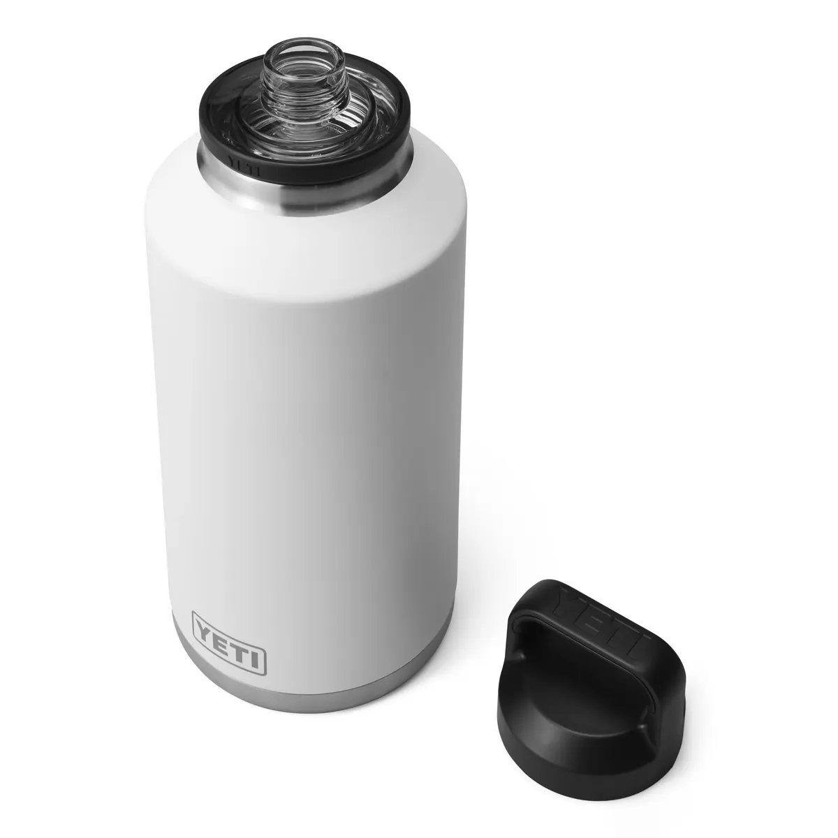 YETI Rambler 64 oz Bottle Vacuum Insulated Leakproof Stainless Steel with Chug Cap, White | Large Capacity & Durable - view 3