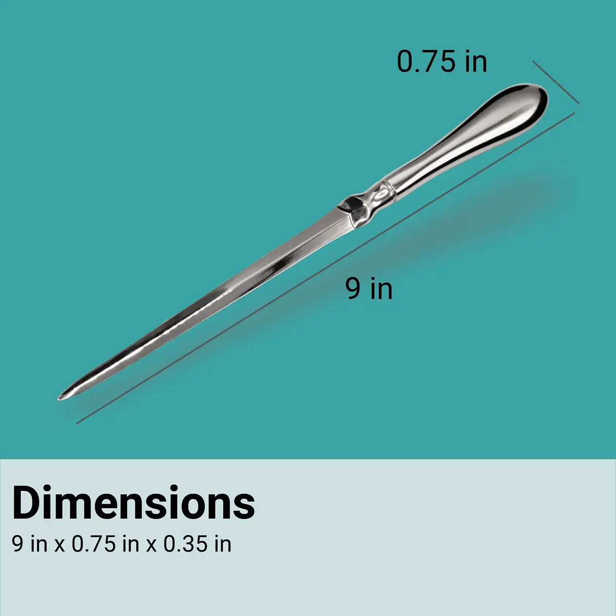 Uncommon Desks Safe Edge Letter Opener Knife Silver 1 Pack | Opens Mail Effortlessly - view 5