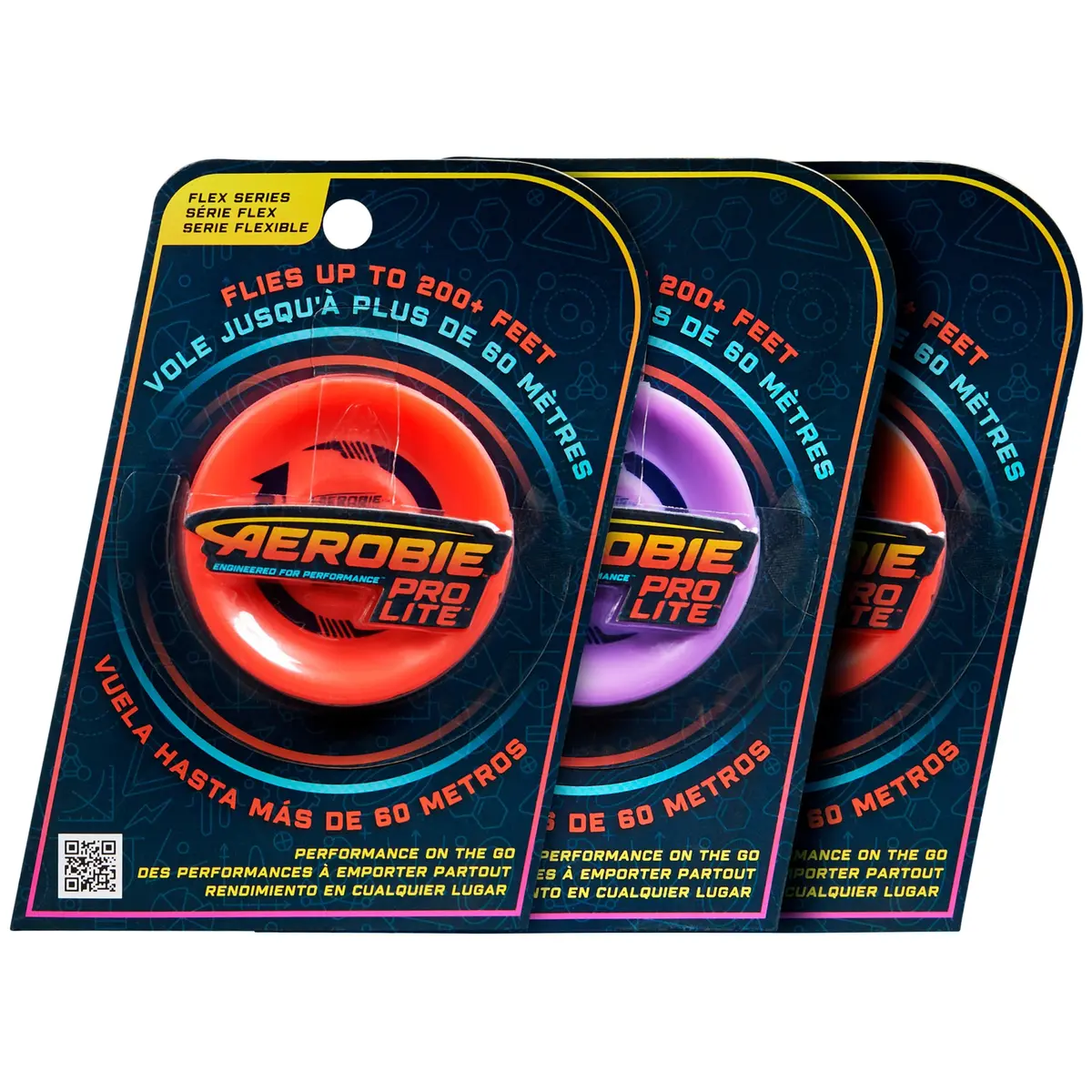 Aerobie Pro Lite Miniature Throwing Discs 3-Pack (2 Red, 1 Purple) | Perfect for Kids, Backyard Games & Disc Golf - main product image