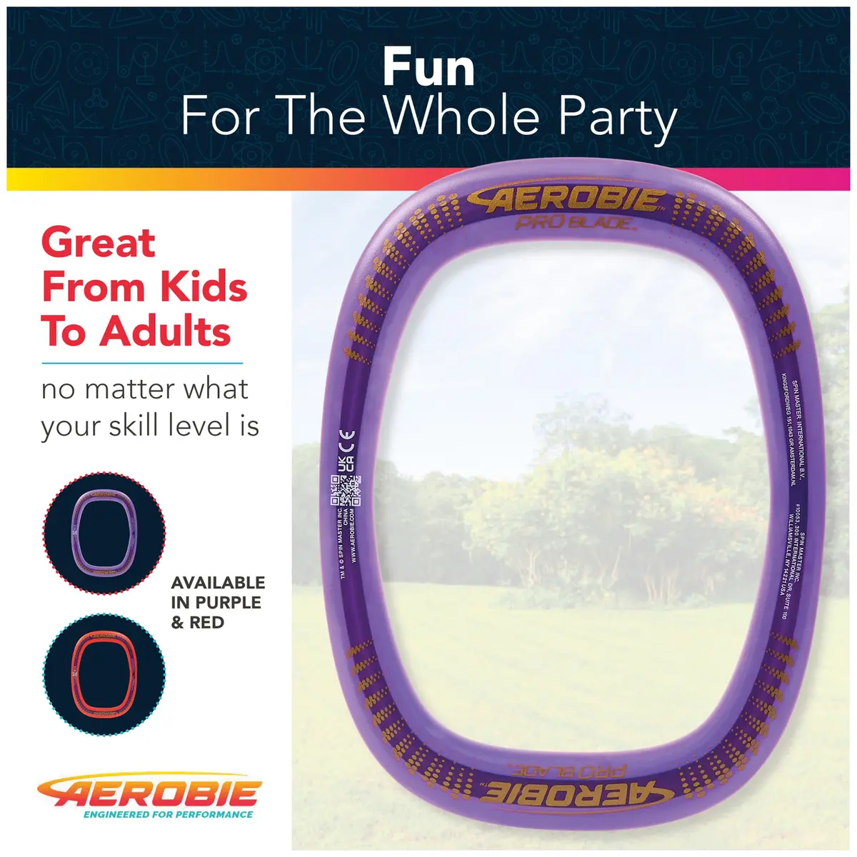Aerobie Pro Blade Throw Ring Purple 35.56cm (14 inch) | World Record Distance Flying Disc - view 6