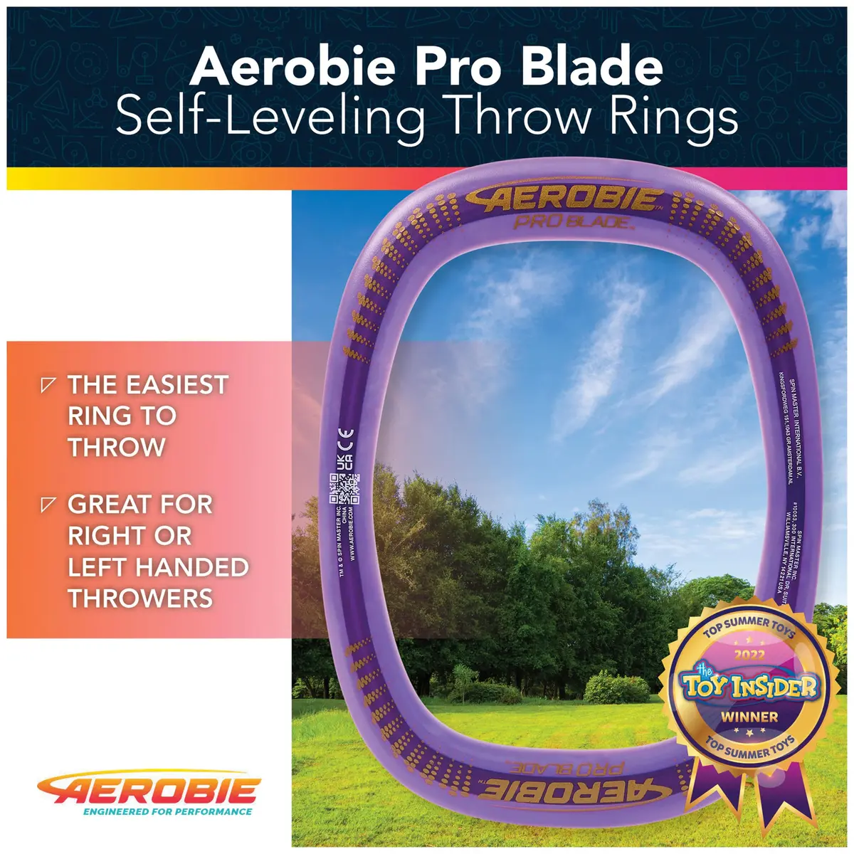 Aerobie Pro Blade Throw Ring Purple 35.56cm (14 inch) | World Record Distance Flying Disc - view 2