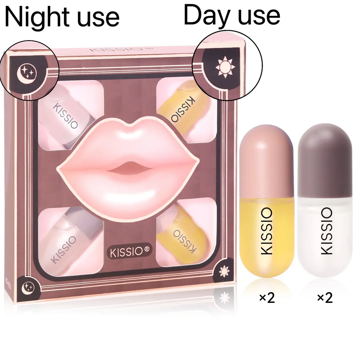 KISSIO Lip Plumper Set 4PCS | Hydrating & Volumizing Lip Care for Day & Night - view 6