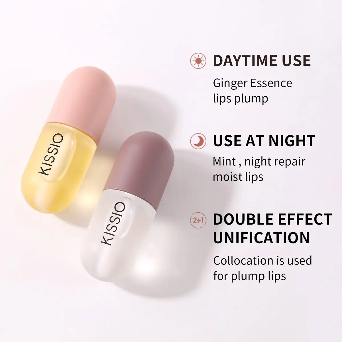 KISSIO Lip Plumper Set 4PCS | Hydrating & Volumizing Lip Care for Day & Night - view 4