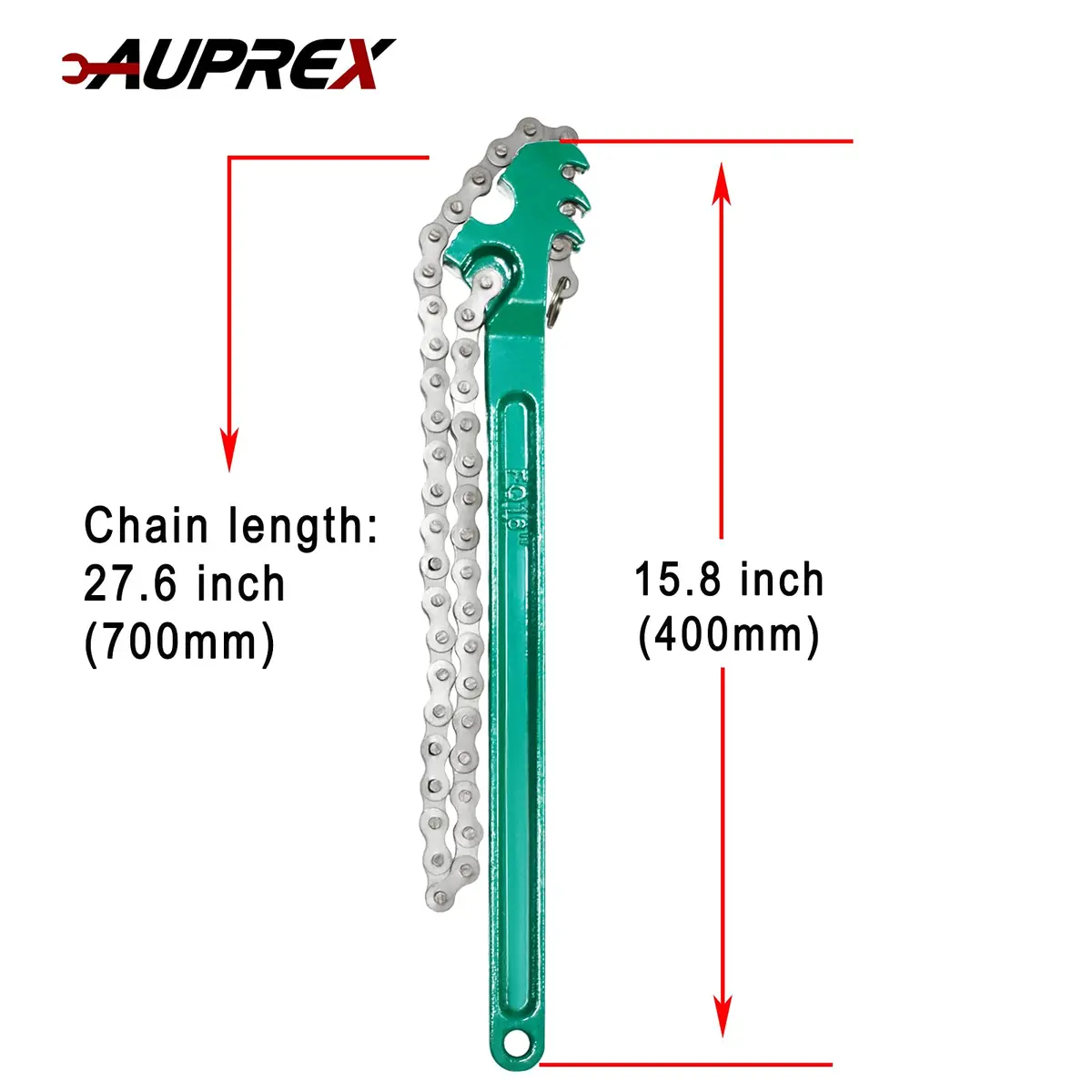 AUPREX 16 Inch Adjustable Chain Oil Filter Wrench Heavy Duty Pipe Fitter Tool | Fits 1.5” to 8” - view 2