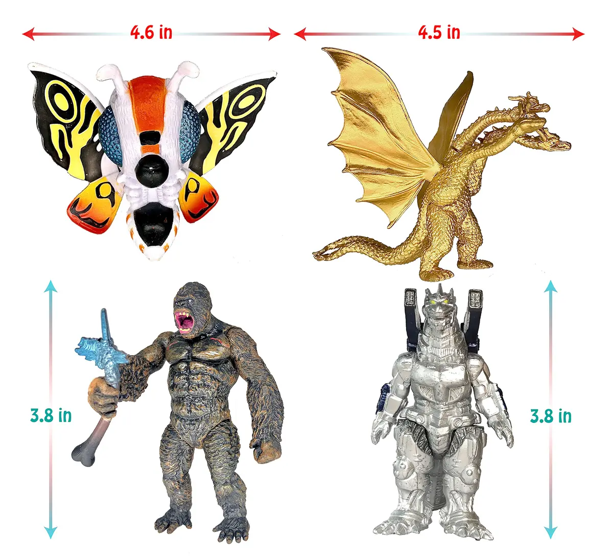 TwCare Set of 7 Godzilla Toys with Carry Bag | Movable Joints Action Figures for Kids - view 5