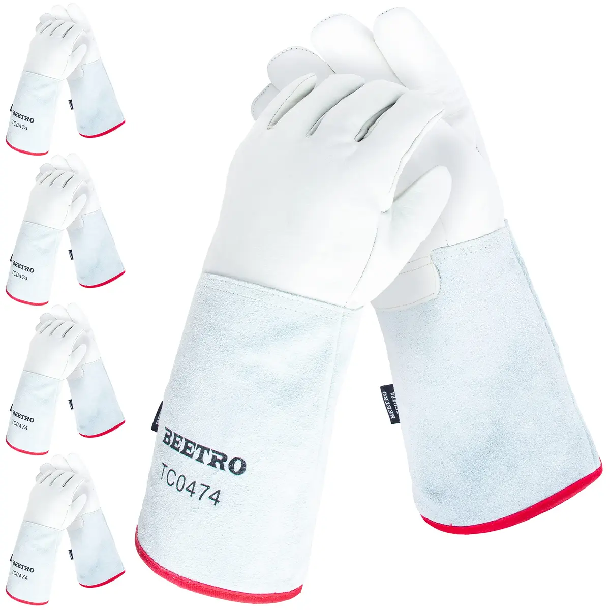 BEETRO -292℉— -418℉/-180℃— -250℃ Cryogenic Antifreeze Gloves 14 Inch | Low Temp Resistant 5 Pairs - main product image