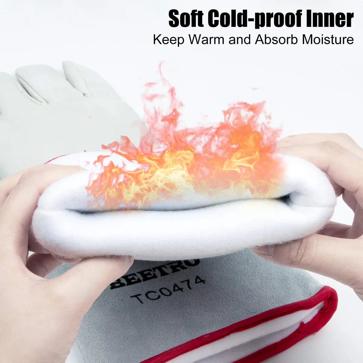 BEETRO -292℉— -418℉/-180℃— -250℃ Cryogenic Antifreeze Gloves 14 Inch | Low Temp Resistant 5 Pairs - view 7