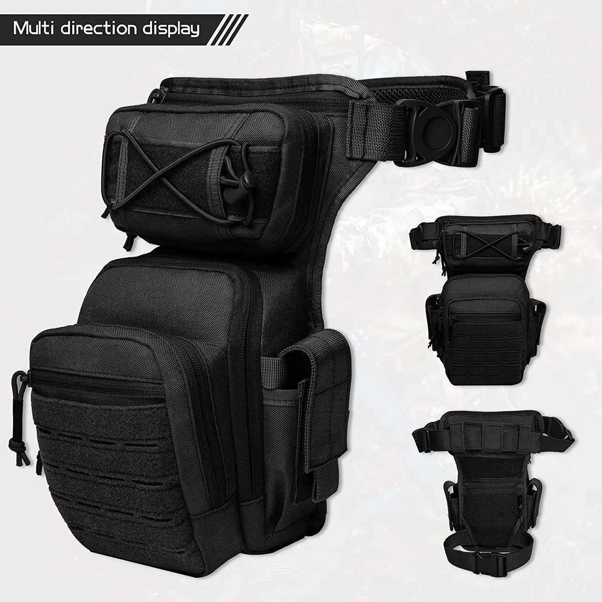ATZB Drop Leg Bag for Men Women Military Tactical Thigh Pack 26cm x 33cm Waterproof Nylon - view 3