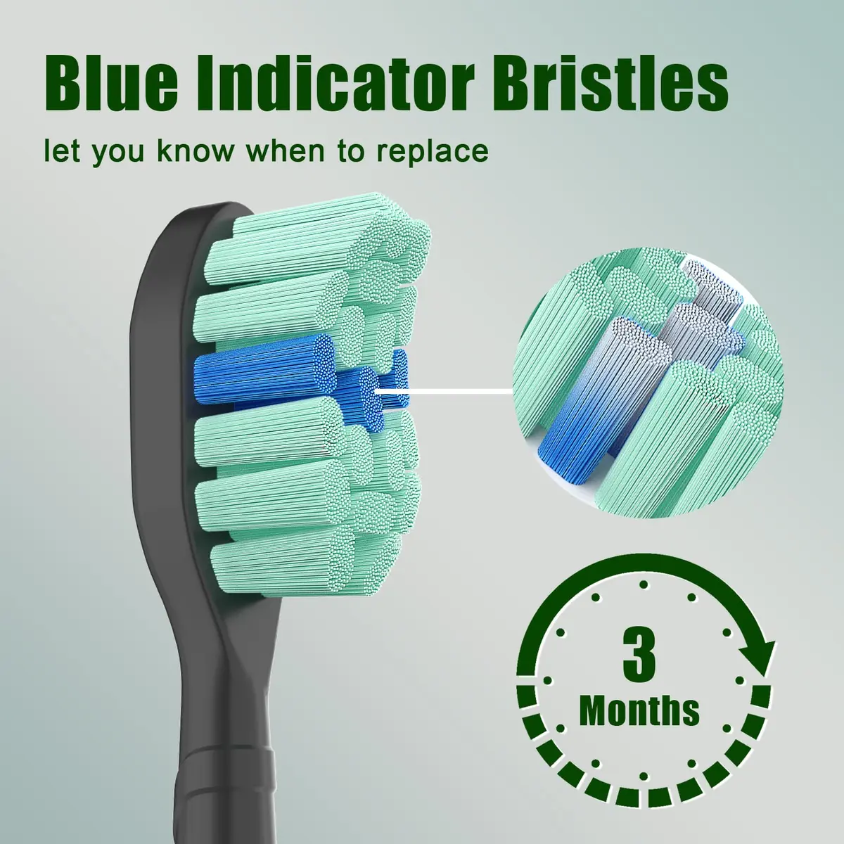toptheway Toothbrush Replacement Heads Compatible with Philips Sonicare Black | Plaque Control 10 Pack - view 6