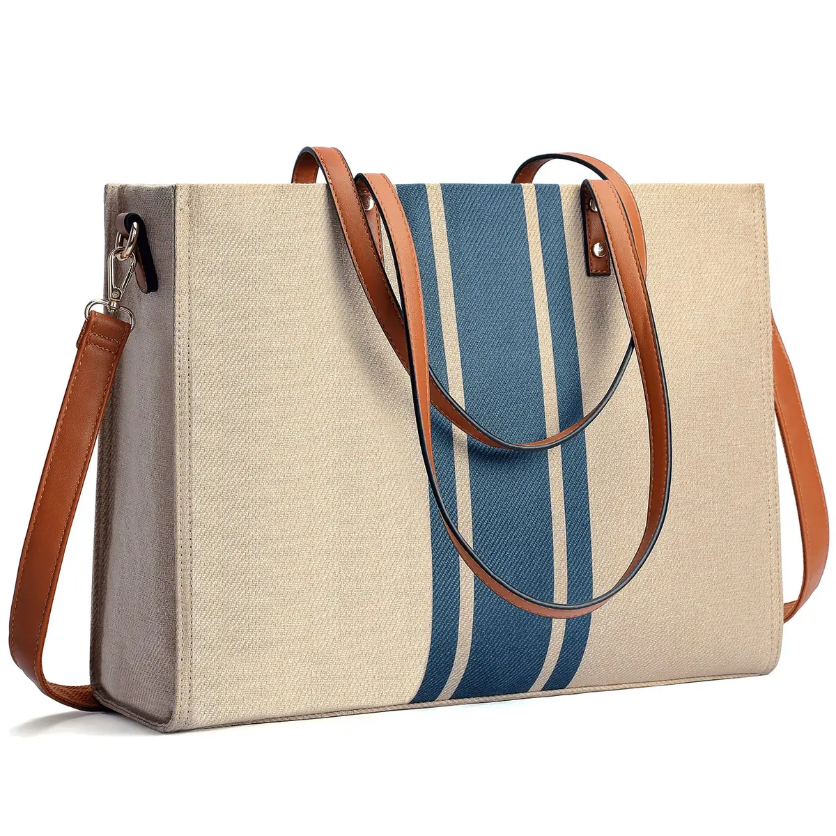 BOLOSTA Laptop Tote Bag for Women Fits 15.6 Inch | Stylish Canvas Work Tote for Travel & Daily Use - main product image