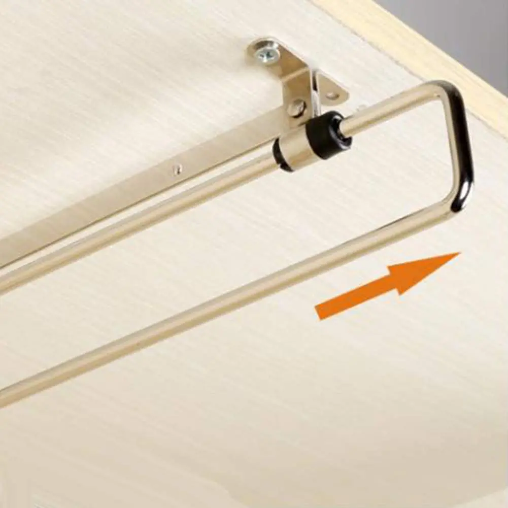 QOTSTEOS Heavy Duty Retractable Wardrobe Closet Pull Out Rod 30cm | Space-Saving Iron Organizer - view 3