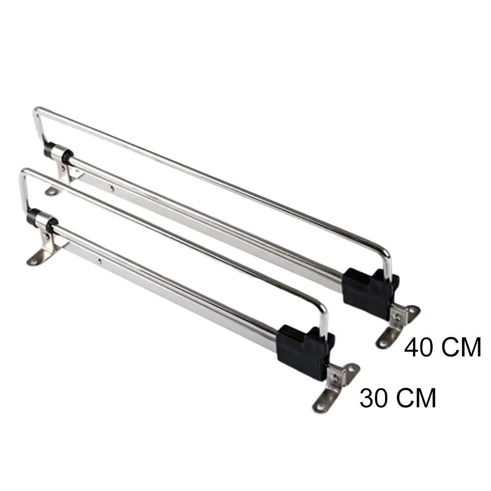 QOTSTEOS Heavy Duty Retractable Wardrobe Closet Pull Out Rod 30cm | Space-Saving Iron Organizer - view 4