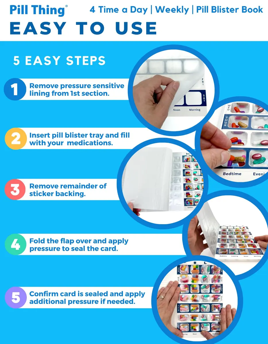 PILL THING Personal Pill Dispenser 4X a Day Weekly XL | No Equipment Needed - view 5