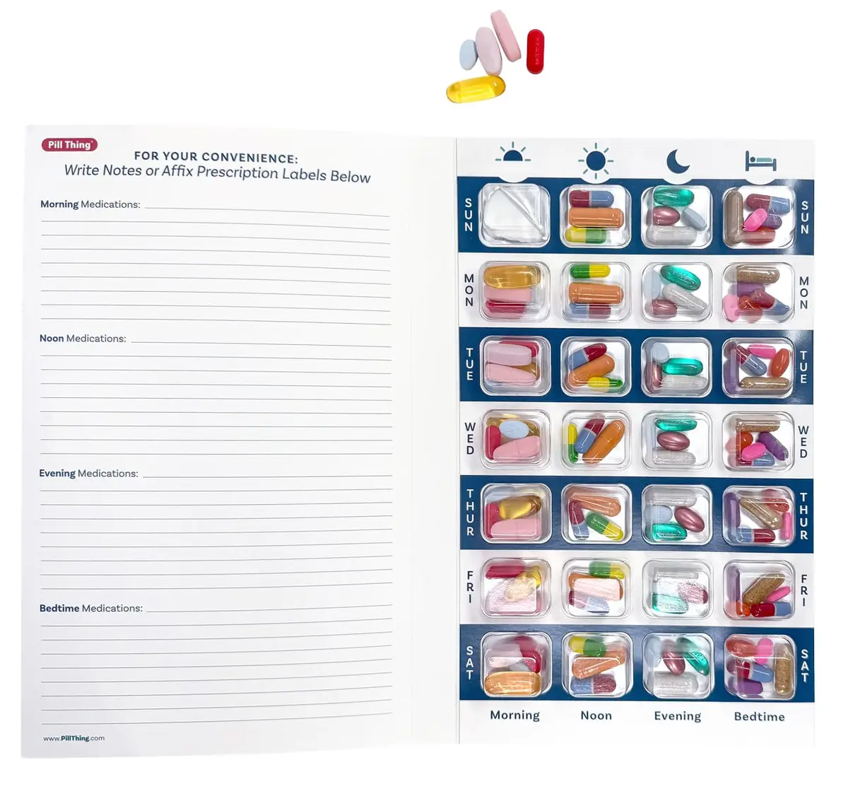 PILL THING Personal Pill Dispenser 4X a Day Weekly XL | No Equipment Needed - view 9