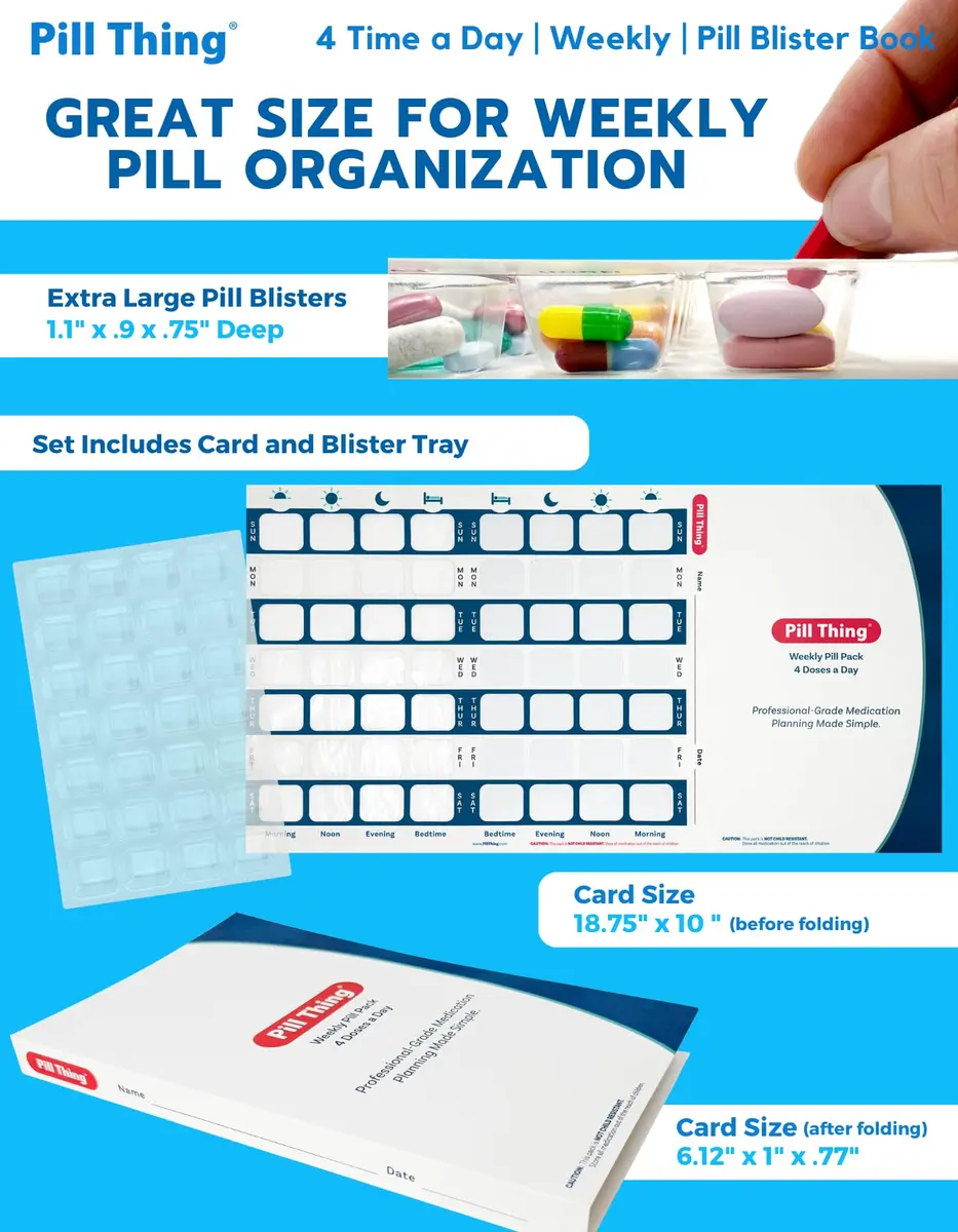 PILL THING Personal Pill Dispenser 4X a Day Weekly XL | No Equipment Needed - view 3