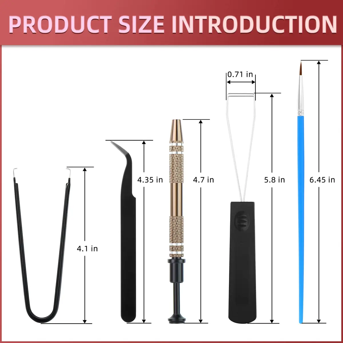 YIMAGUJRX RUNJRX Keyboard Lube Kit with Tweezers, Keycap Puller, Switch Puller, 4-Claw Grabber, Lube Pen for Custom Keyboard - view 2