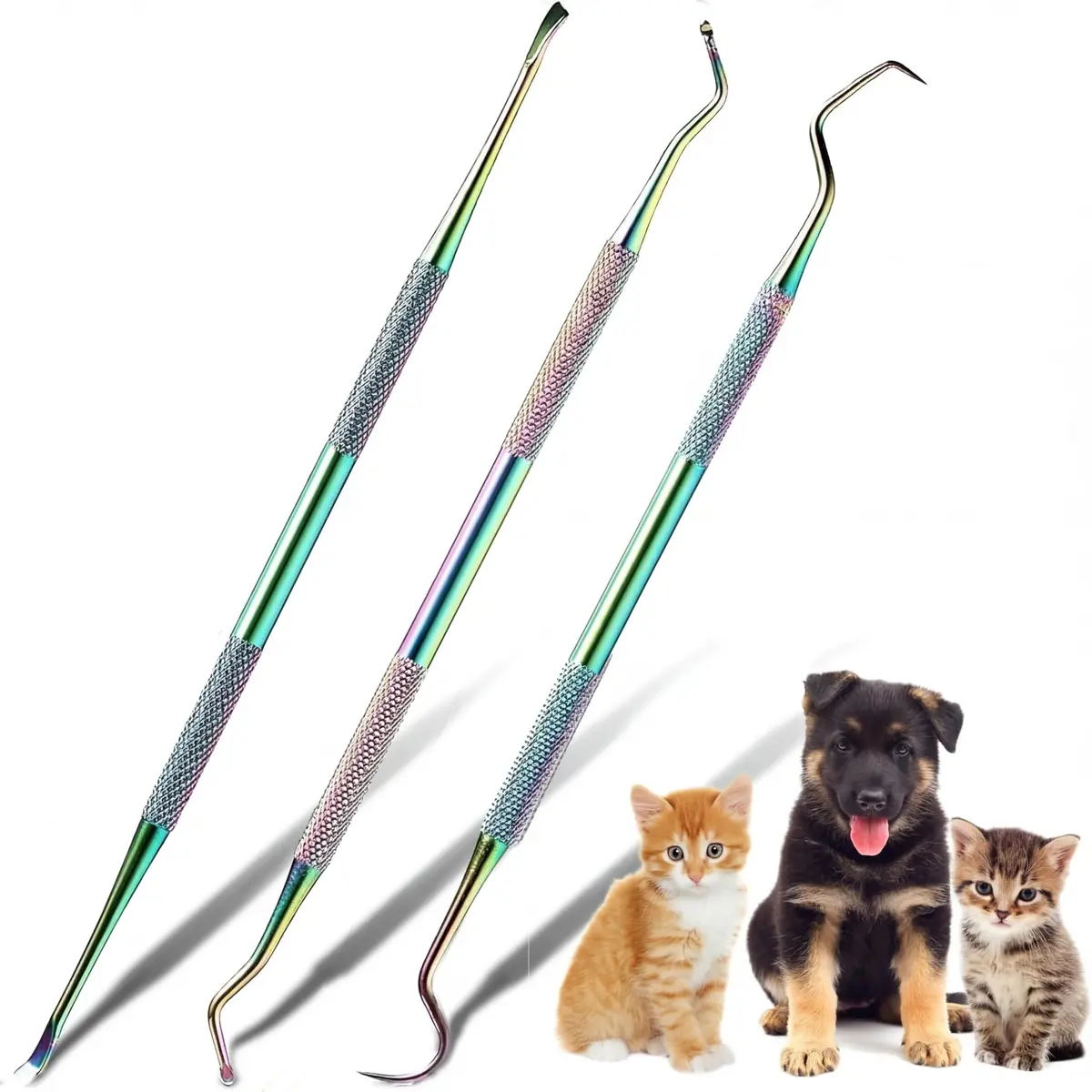 Hotop Dog Tooth Scaler Scraper Dental Tool Stainless Steel Rainbow Color | Pet Dental Care - main product image