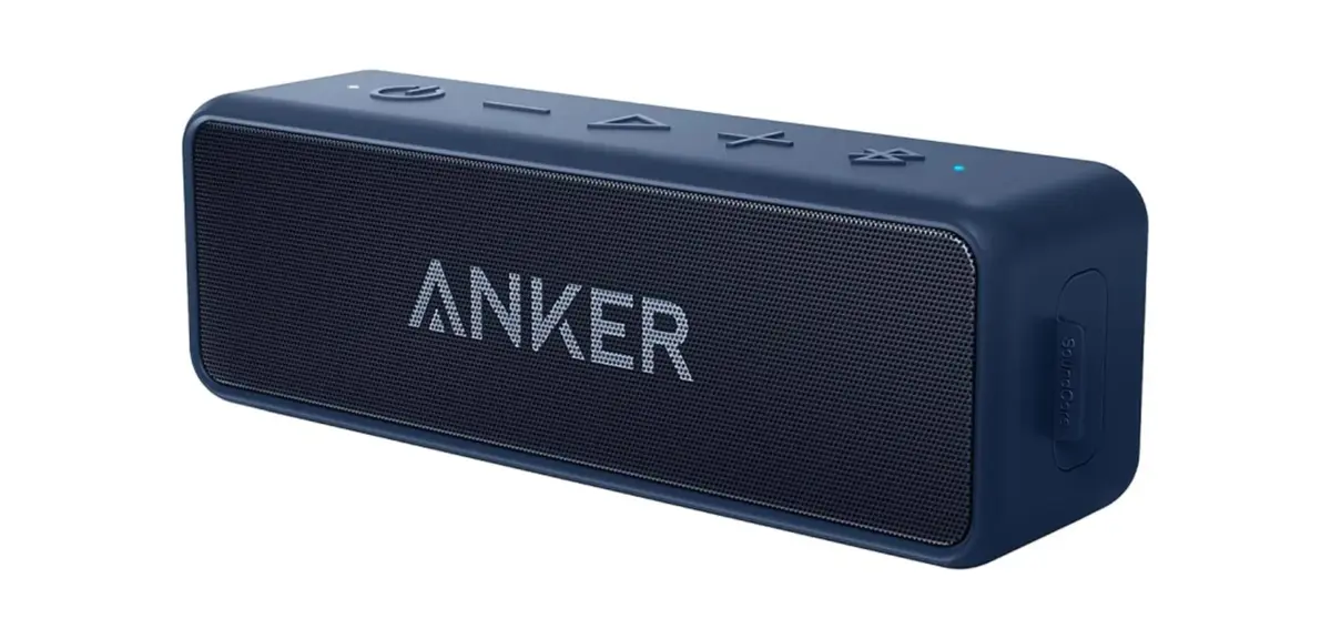 Anker Soundcore 2 Portable Bluetooth Speaker, Navy Blue | 12W Stereo Sound, IPX7 Waterproof, 24-Hour Playtime - main product image