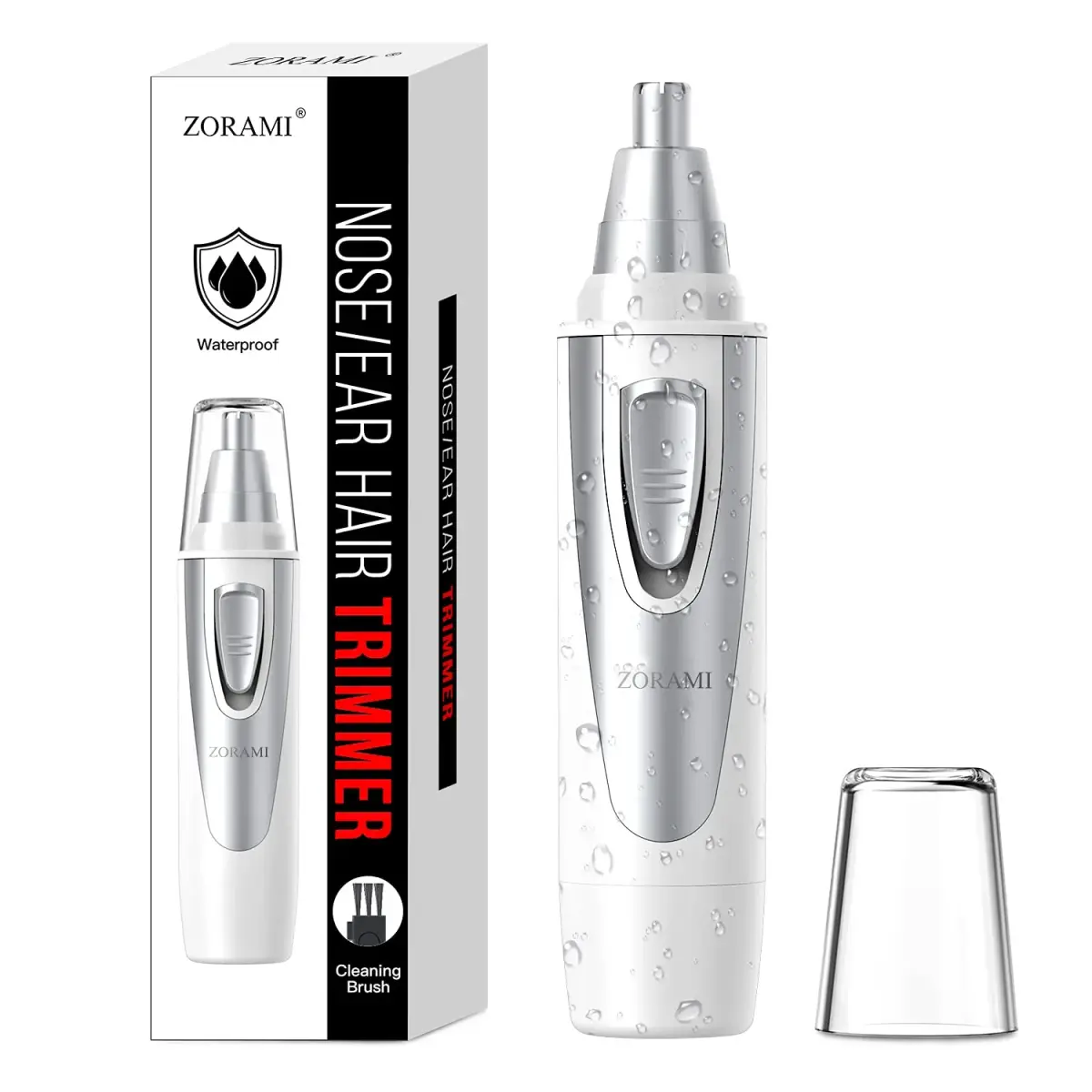 ZORAMI Ear and Nose Hair Trimmer Clipper for Men Women | IPX7 Waterproof, Dual-Edge Blades - main product image