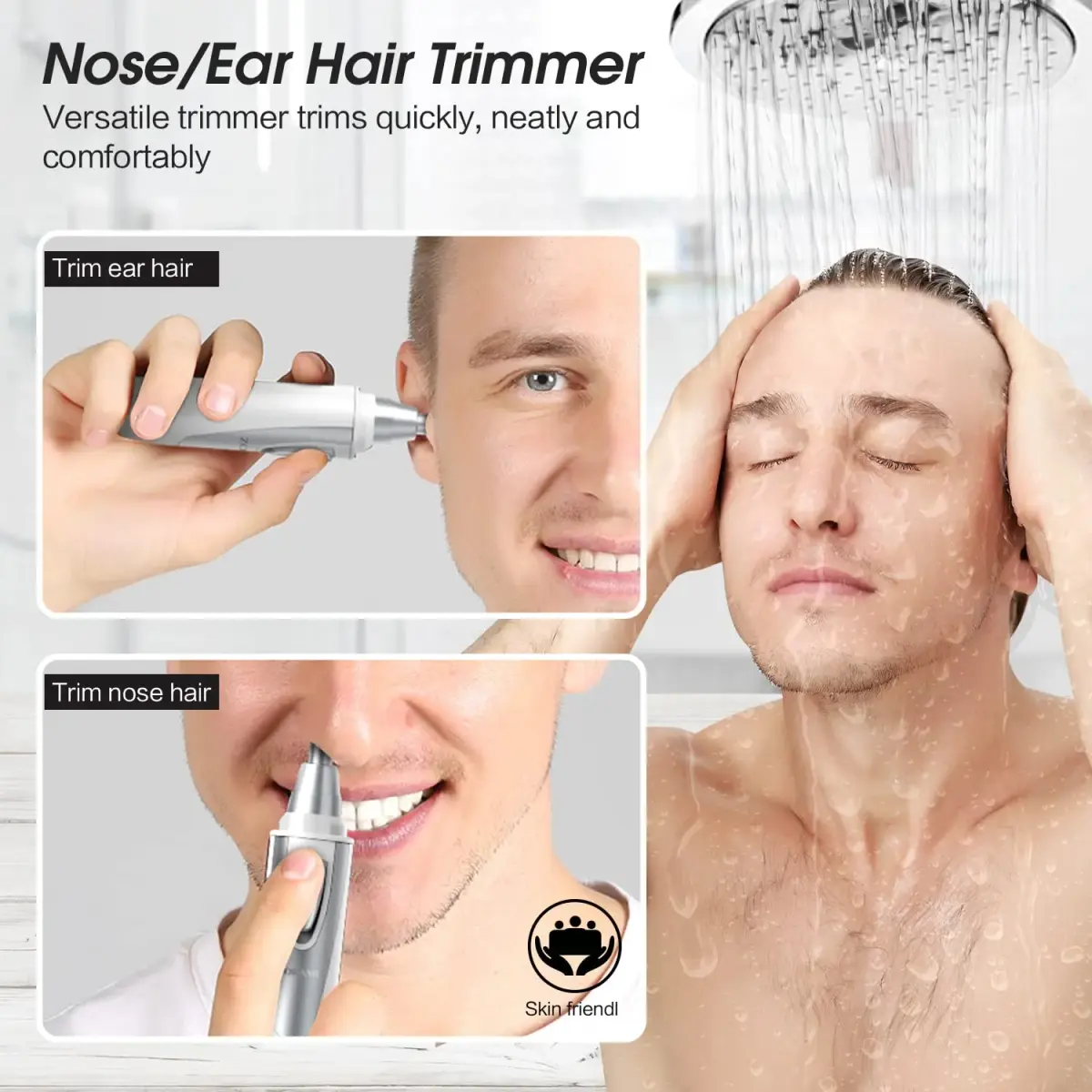 ZORAMI Ear and Nose Hair Trimmer Clipper for Men Women | IPX7 Waterproof, Dual-Edge Blades - view 2
