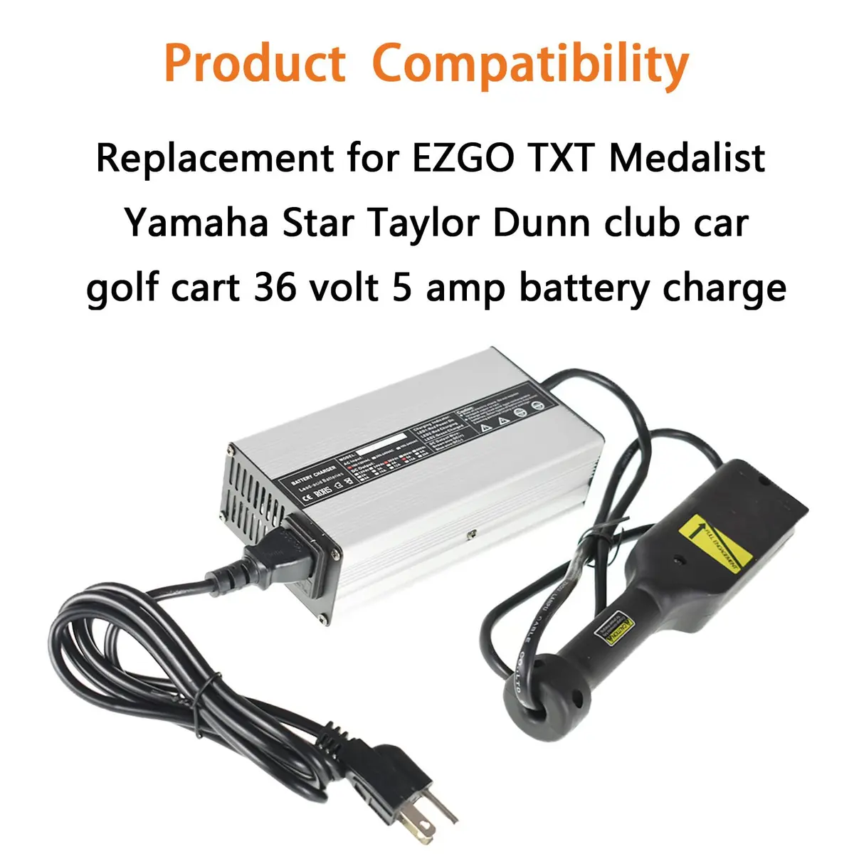 findmall 36 Volt 5 Amp Battery Charger Replacement for EZGO TXT Medalist | Lead-acid Battery Compatible - view 6
