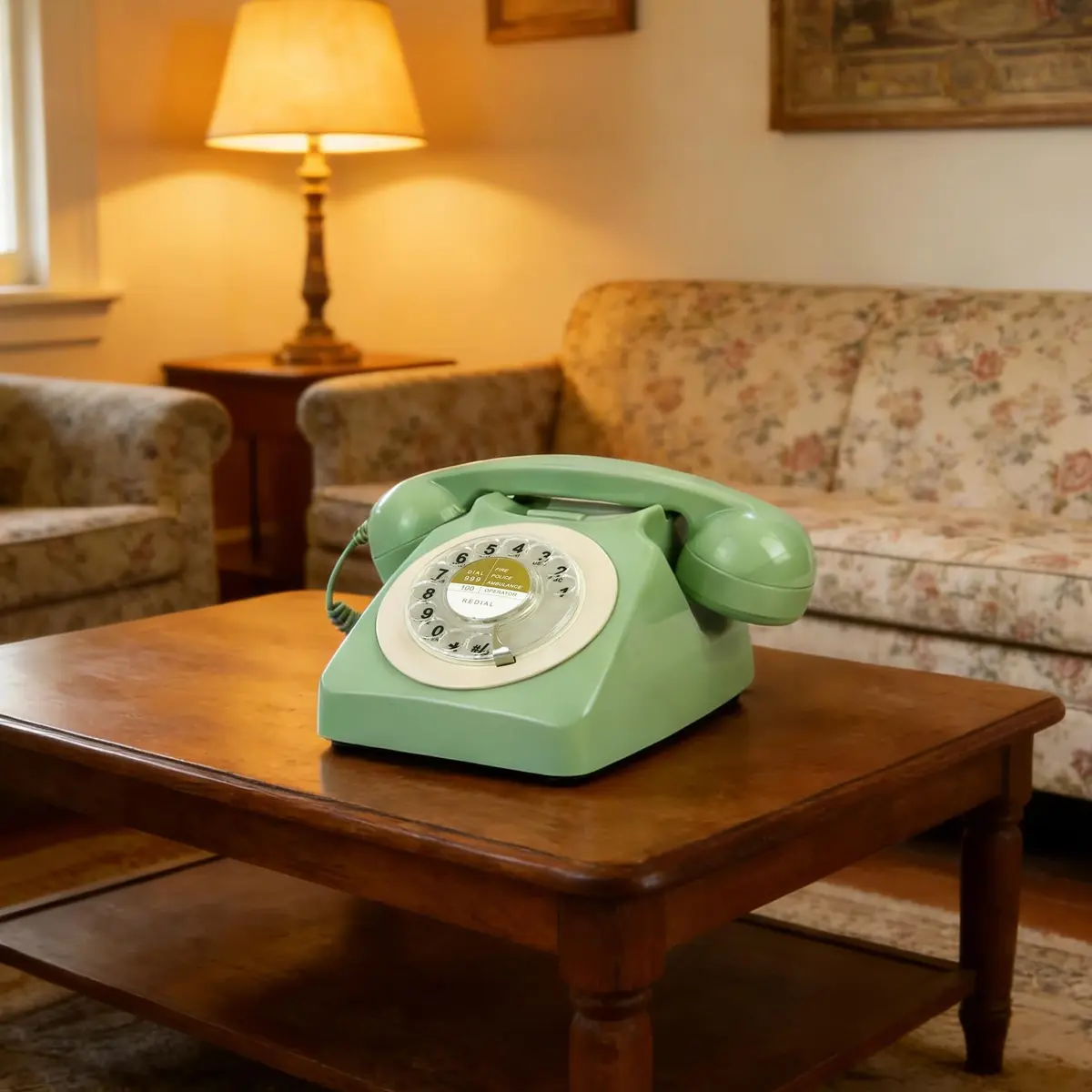 Benotek Vintage Retro Rotary Dial Landline Phone | Classic 1980s European Style, Bright Colors, Durable, Plug & Play, Ideal for Home & Office - view 2