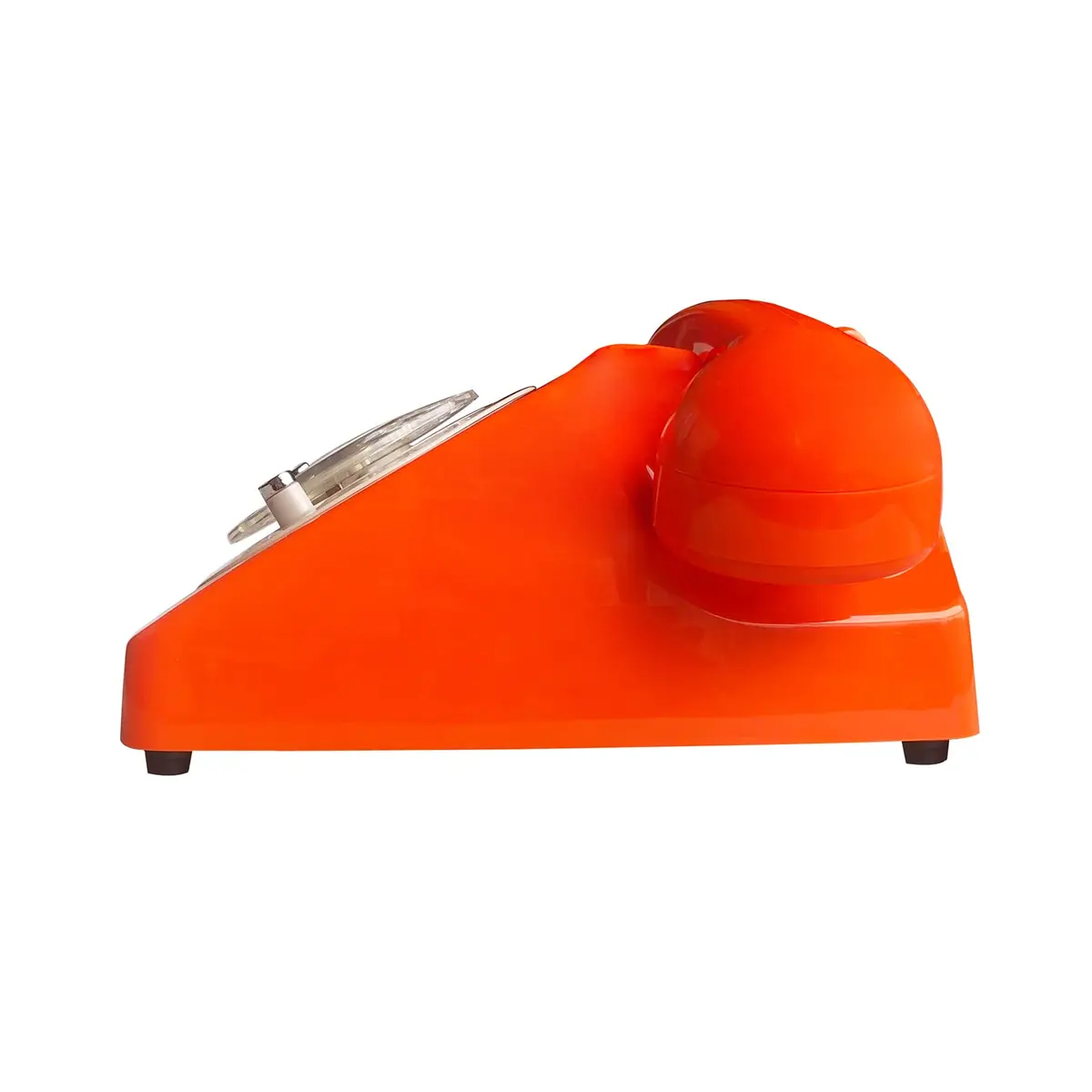 Benotek Rotary Dial Telephone Classic Metal Bell, 20.9cm (8.2in) Orange | Plug-and-Play Landline Phone with Redial - view 4